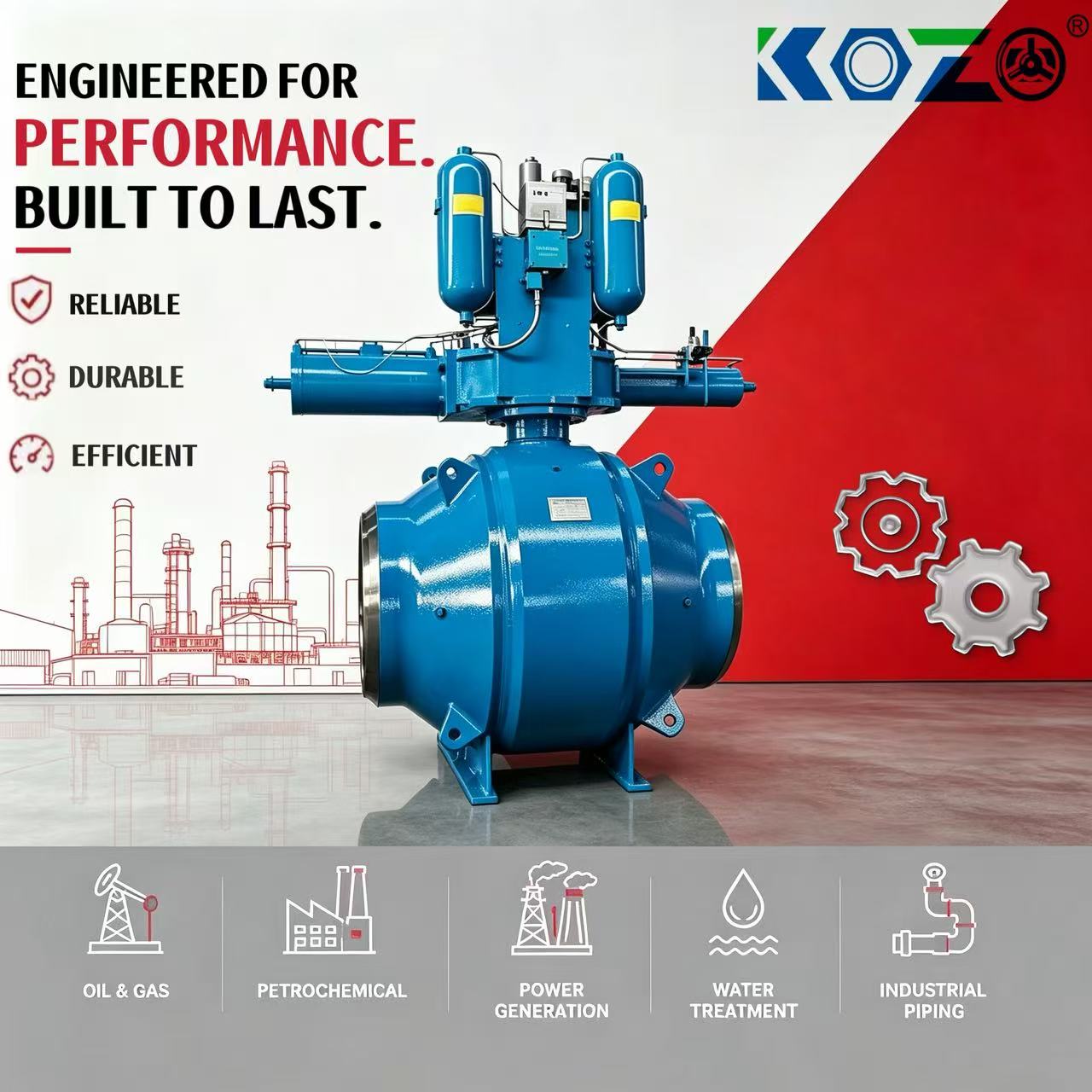 Pneumatic fully welded ball valve